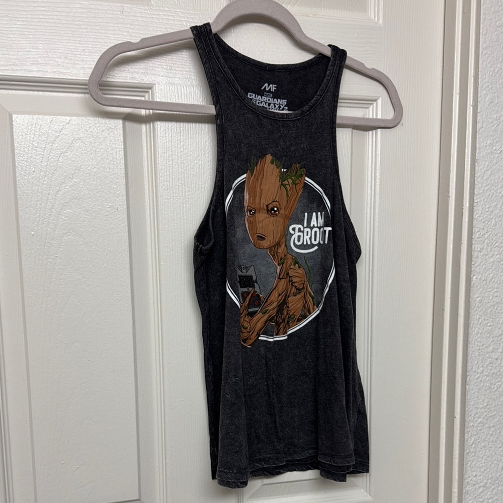 Marvel Black Groot Tank Top